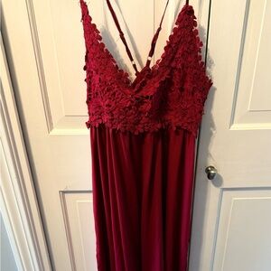 Nordstrom Burgundy Lace Chemise